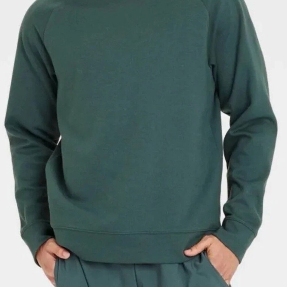 NWT All in Motion XXL Dark Teal Men's Ponte Crewneck Sweatshirt Pullover - Picture 2 of 2